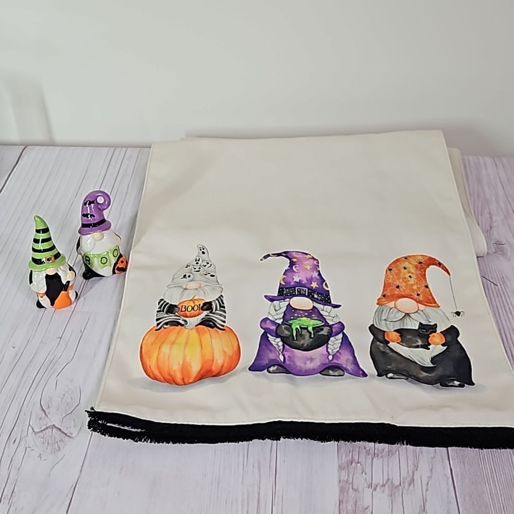 Halloween Gnome Lighted Runner & Salt/Pepper Shakers